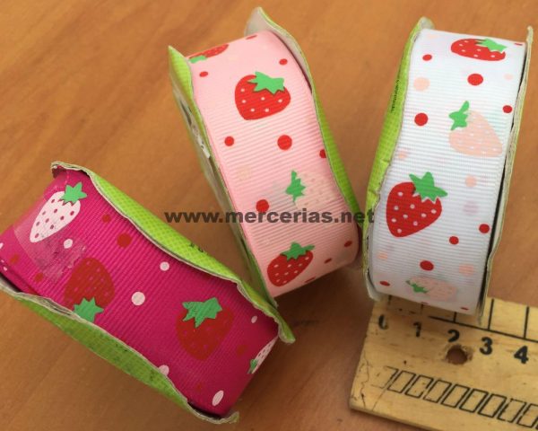 Liston Barrotado Impreso "Fresas"