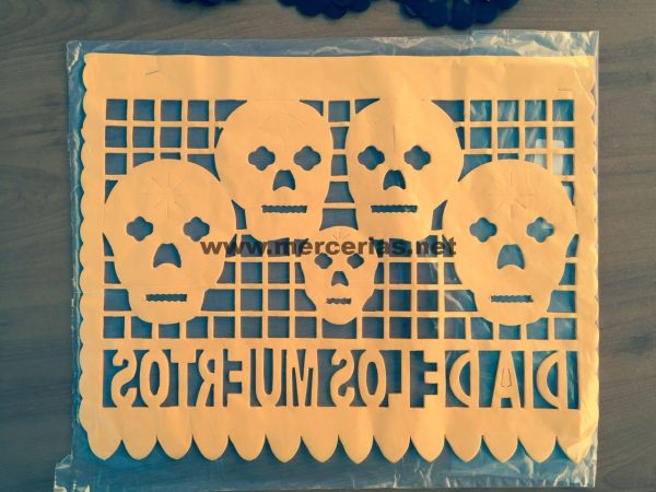 Papel Picado Dia de Muertos c/50 - Imagen 3