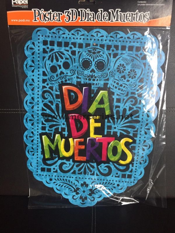 Poster 3D Día de Muertos