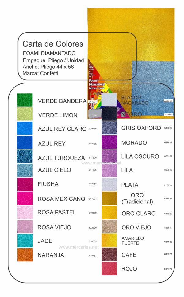 Fomi / Foami Diamantado Pliego 44 x 56 cms